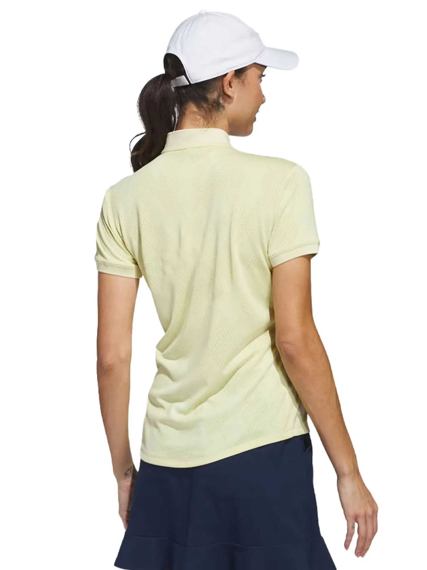 Adidas Shirts|Womens Ultimate365 Diamond Jacquard Polo Shirt - Powder Yellow