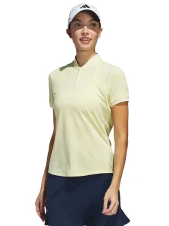 Adidas Shirts|Womens Ultimate365 Diamond Jacquard Polo Shirt - Powder Yellow