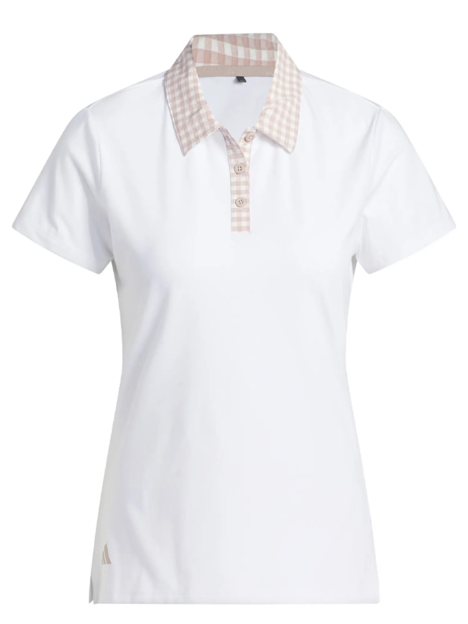 Adidas Shirts|Womens Ultimate365 Gingham Short Sleeve Polo Shirt - White