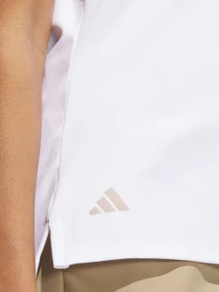 Adidas Shirts|Womens Ultimate365 Gingham Short Sleeve Polo Shirt - White