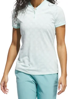 Adidas Shirts|Womens Ultimate365 Jacquard Short Sleeve Polo Shirt - Semi Flash Aqua