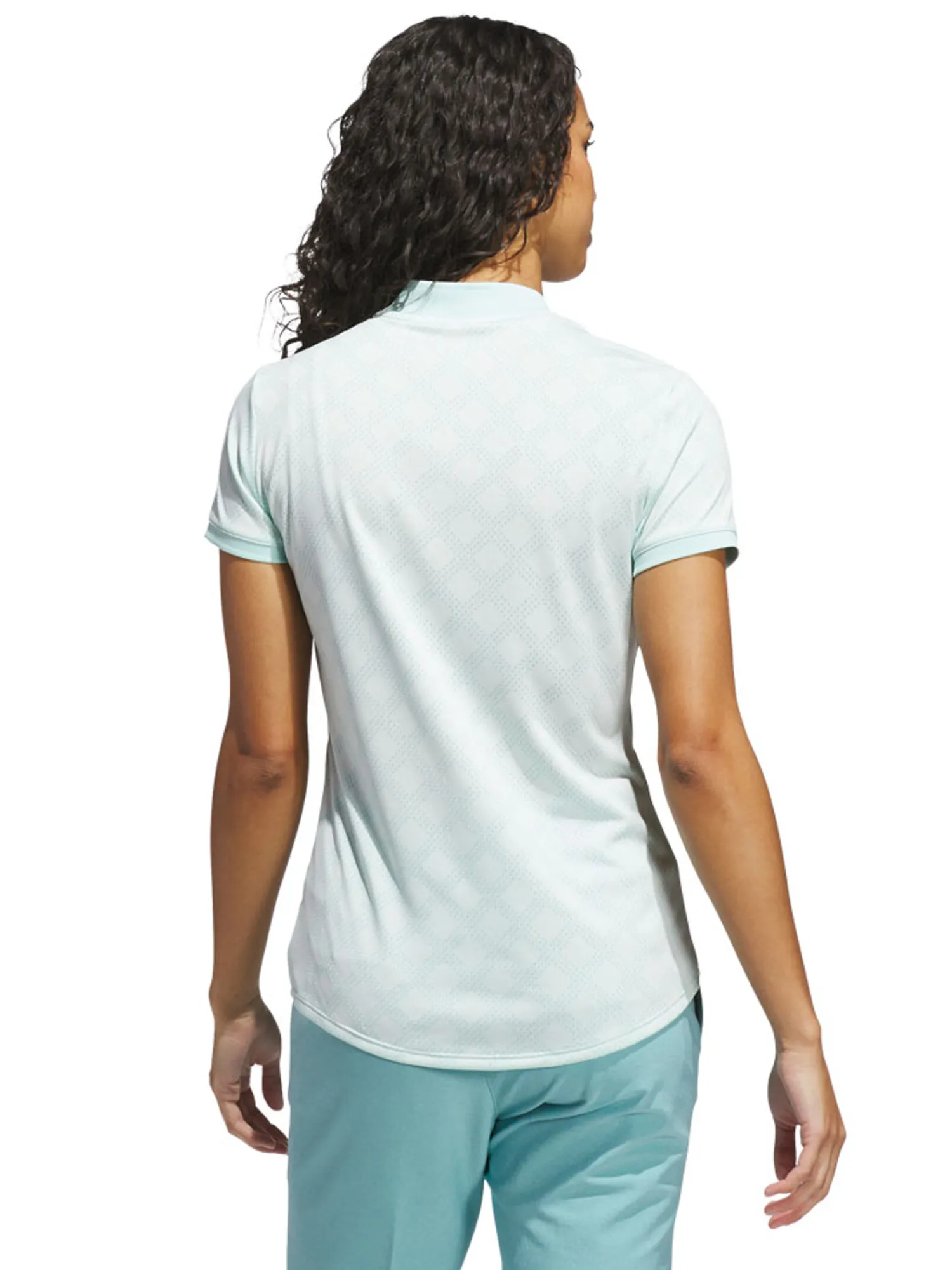 Adidas Shirts|Womens Ultimate365 Jacquard Short Sleeve Polo Shirt - Semi Flash Aqua