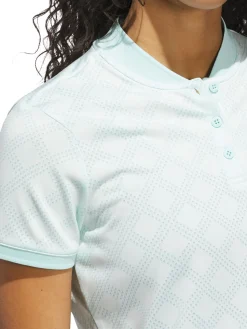 Adidas Shirts|Womens Ultimate365 Jacquard Short Sleeve Polo Shirt - Semi Flash Aqua