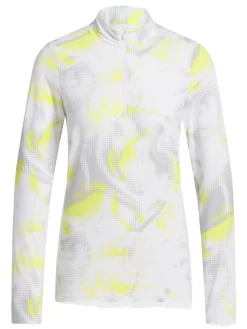 Adidas Shirts|Womens Ultimate365 Printed Quarter-Zip Mock - White