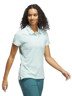 Adidas Shirts|Womens Ultimate365 Solid Short Sleeve Polo Shirt - Semi Flash Aqua