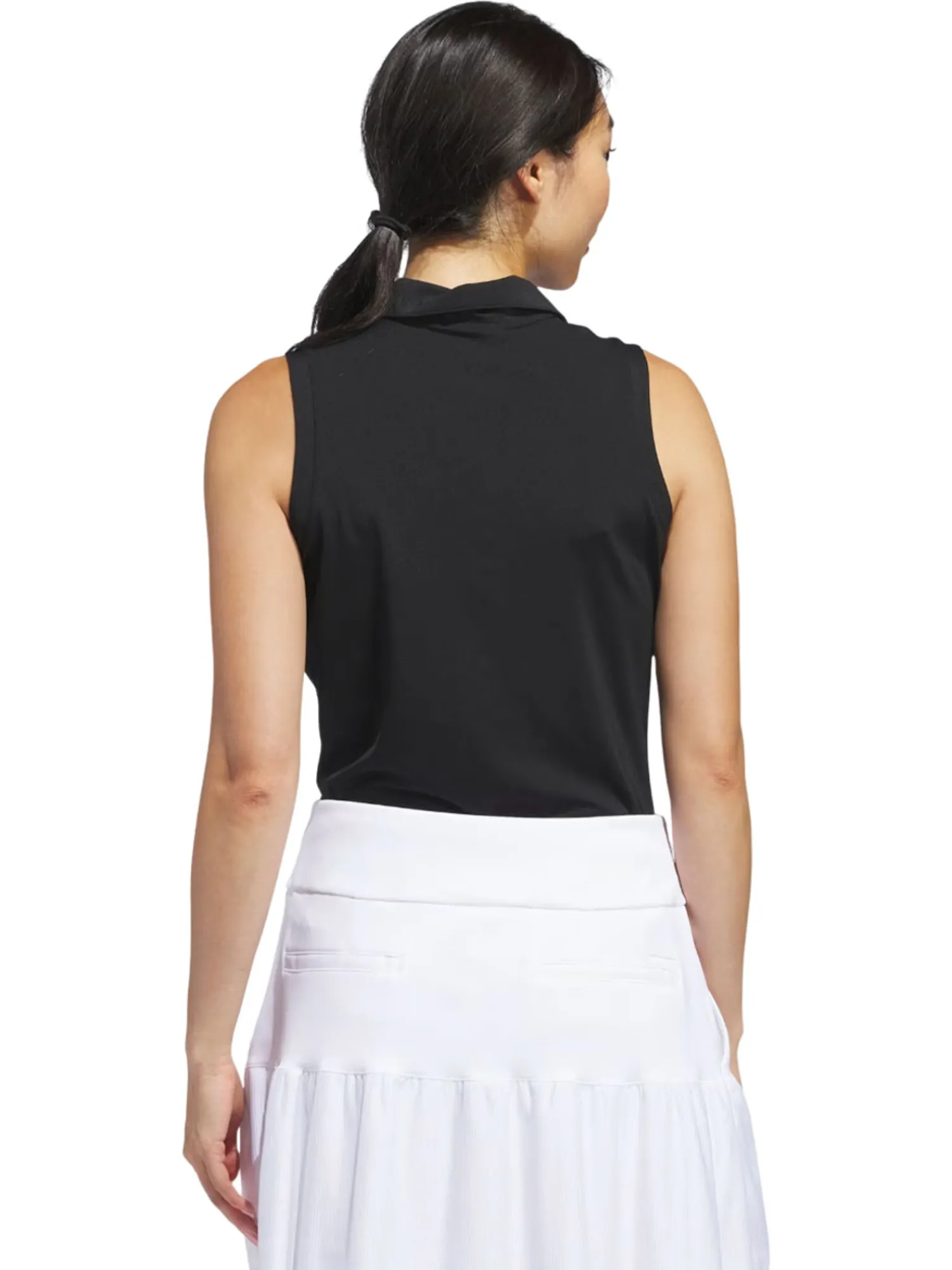 Adidas Shirts|Womens Ultimate365 Solid Sleeveless Polo Shirt - Black