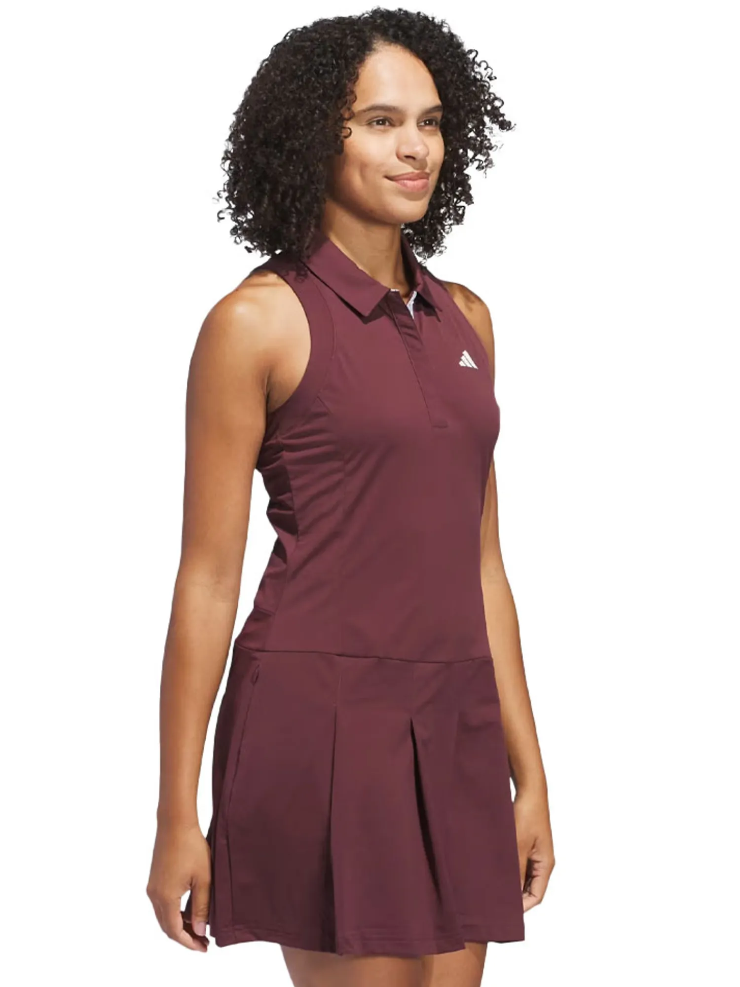 Adidas Skorts & Dresses|Womens Ultimate365 Tour Twistknit Pleated Dress - Aurora Ruby