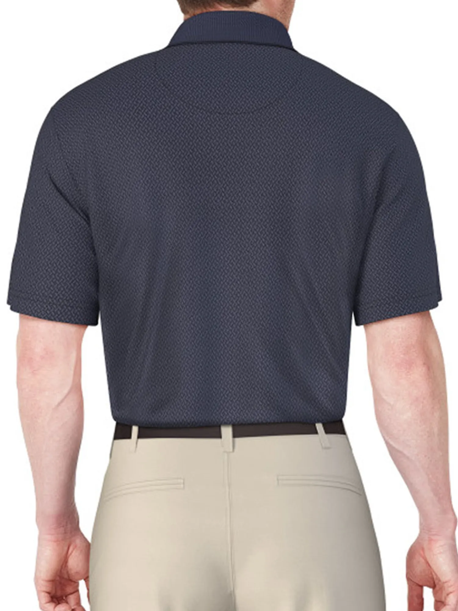 Ben Hogan Shirts|2 Tone Micro Geo Jacquard Polo - Peacoat