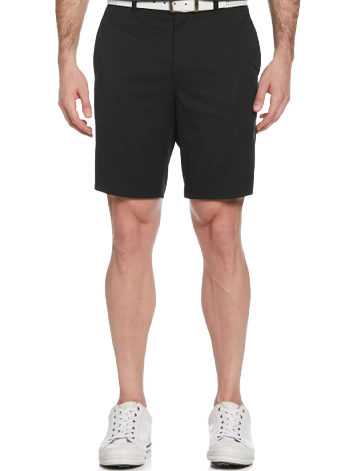 Ben Hogan Shorts|Active Waistband Flat Front 9-Inch Golf Short - Caviar