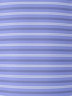 Ben Hogan Shirts|Birdseye Printed Stripe Polo Shirt - Cornflower Blue