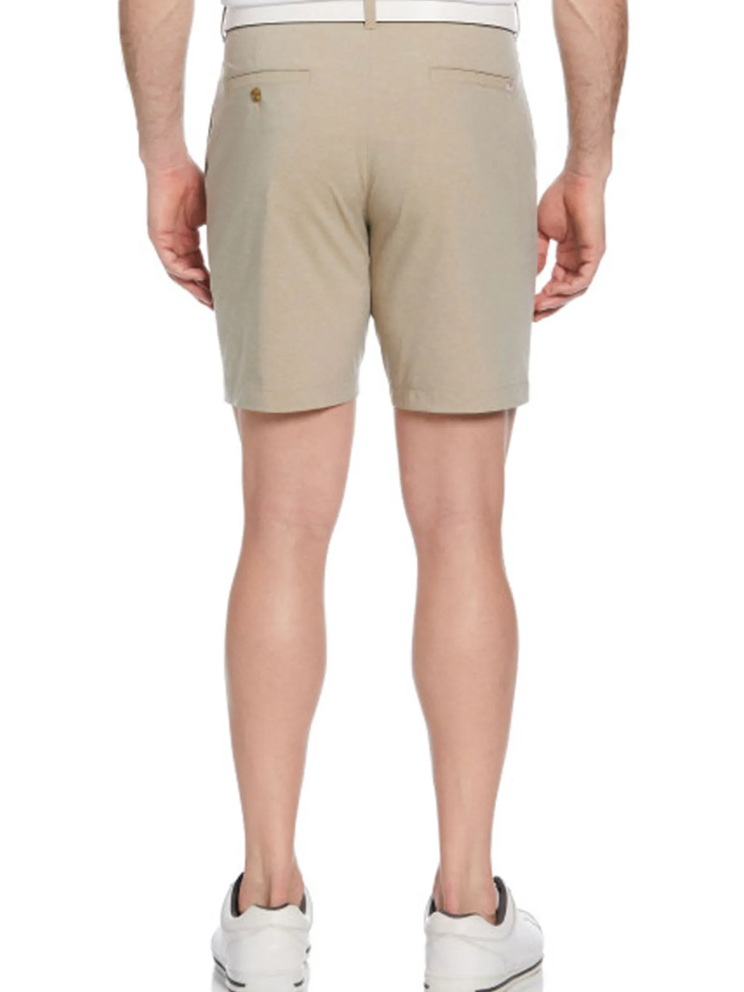 Ben Hogan Shorts|Performance Flat Front 8-Inch Golf Short - Khaki Heather