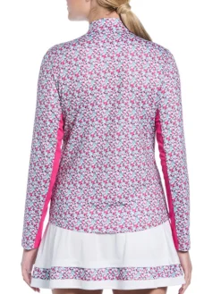 Ben Hogan Shirts|Women's Floral Sun Protection Long Sleeve Top - Fuchsia Purple