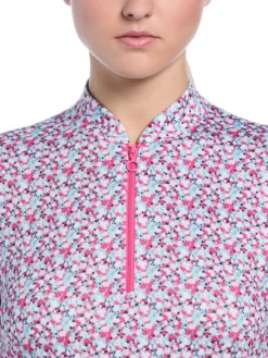 Ben Hogan Shirts|Women's Floral Sun Protection Long Sleeve Top - Fuchsia Purple