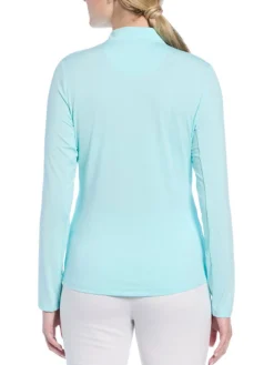 Ben Hogan Shirts|Women's Solid Sun Protection Long Sleeve Top - Waterspout