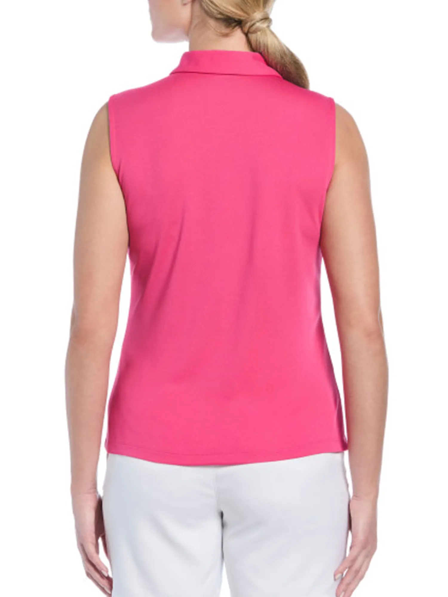 Ben Hogan Shirts|Women's Solid Ventilation Sleeveless Polo - Fuchsia Purple