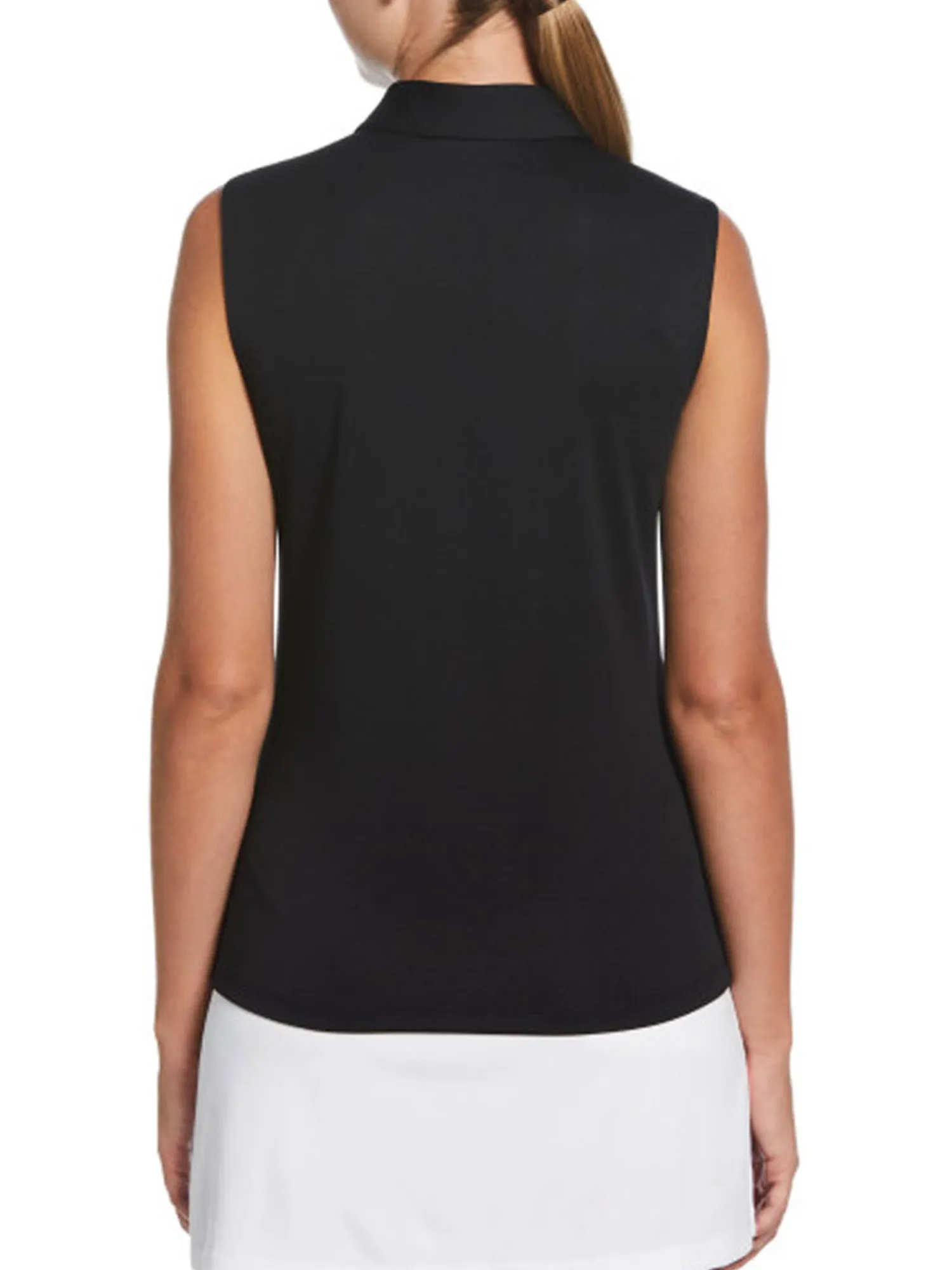 Ben Hogan Shirts|Women's Solid Ventilation Sleeveless Polo - Caviar