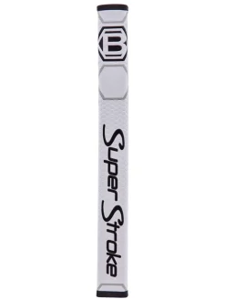 Bettinardi Putter Grips|Hex B SuperStroke Traxion Flatso 1.0 Putter Grip - White/Grey/Black