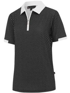 Birdee Sport Shirts|Women's Cosmic Ambrose Short Sleeve Top - White/Black