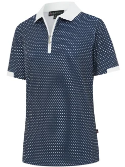 Birdee Sport Shirts|Women's Cosmic Ambrose Short Sleeve Top - White/Navy