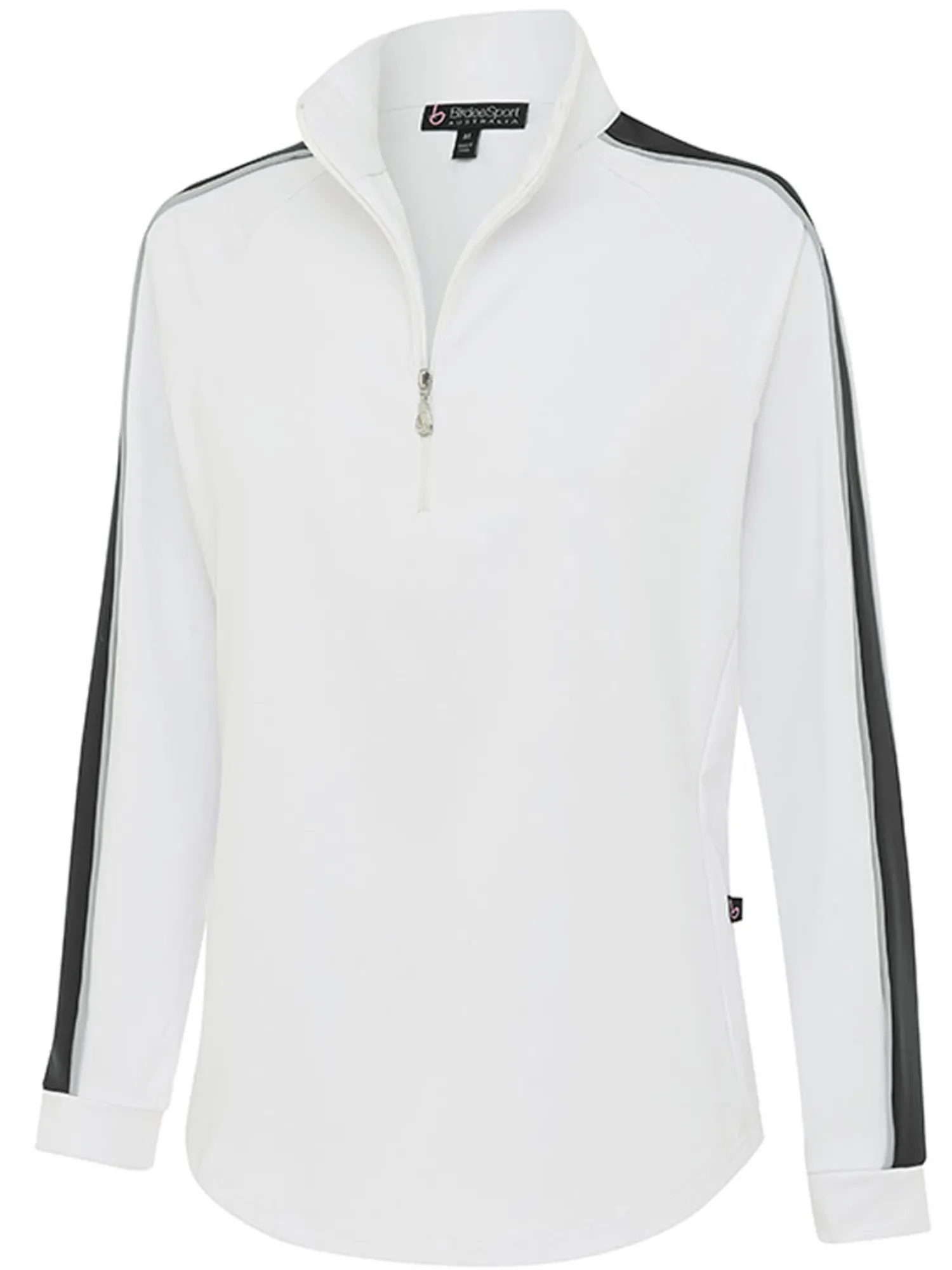 Birdee Sport Shirts|Women's Linda Long Sleeve Top - White/Black