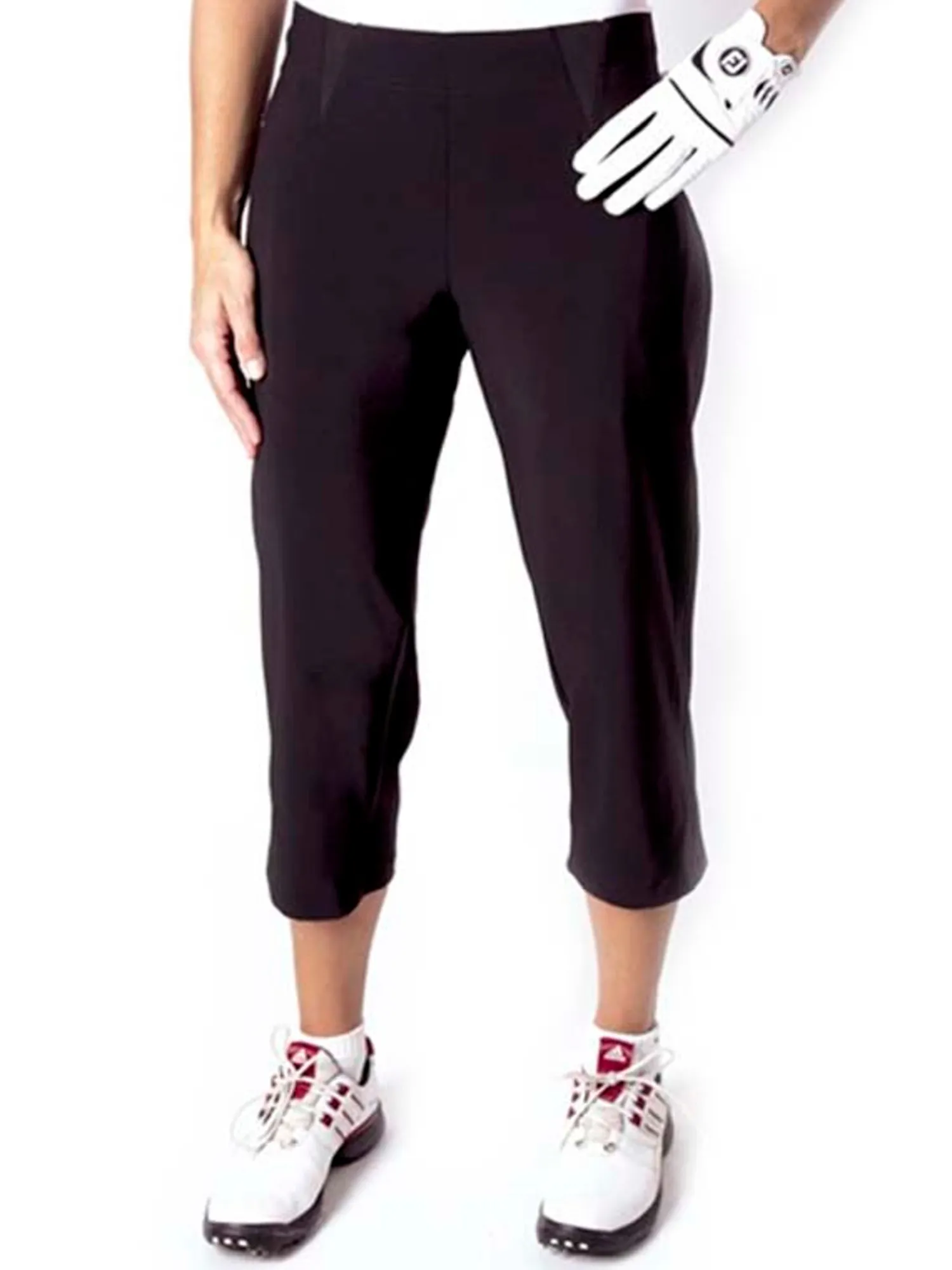 Birdee Sport Shorts|Women's Techno Slide On Capri - Black
