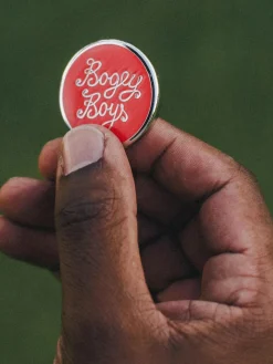 Bogey Boys Ball Markers|Check Ball Marker - Tangerine