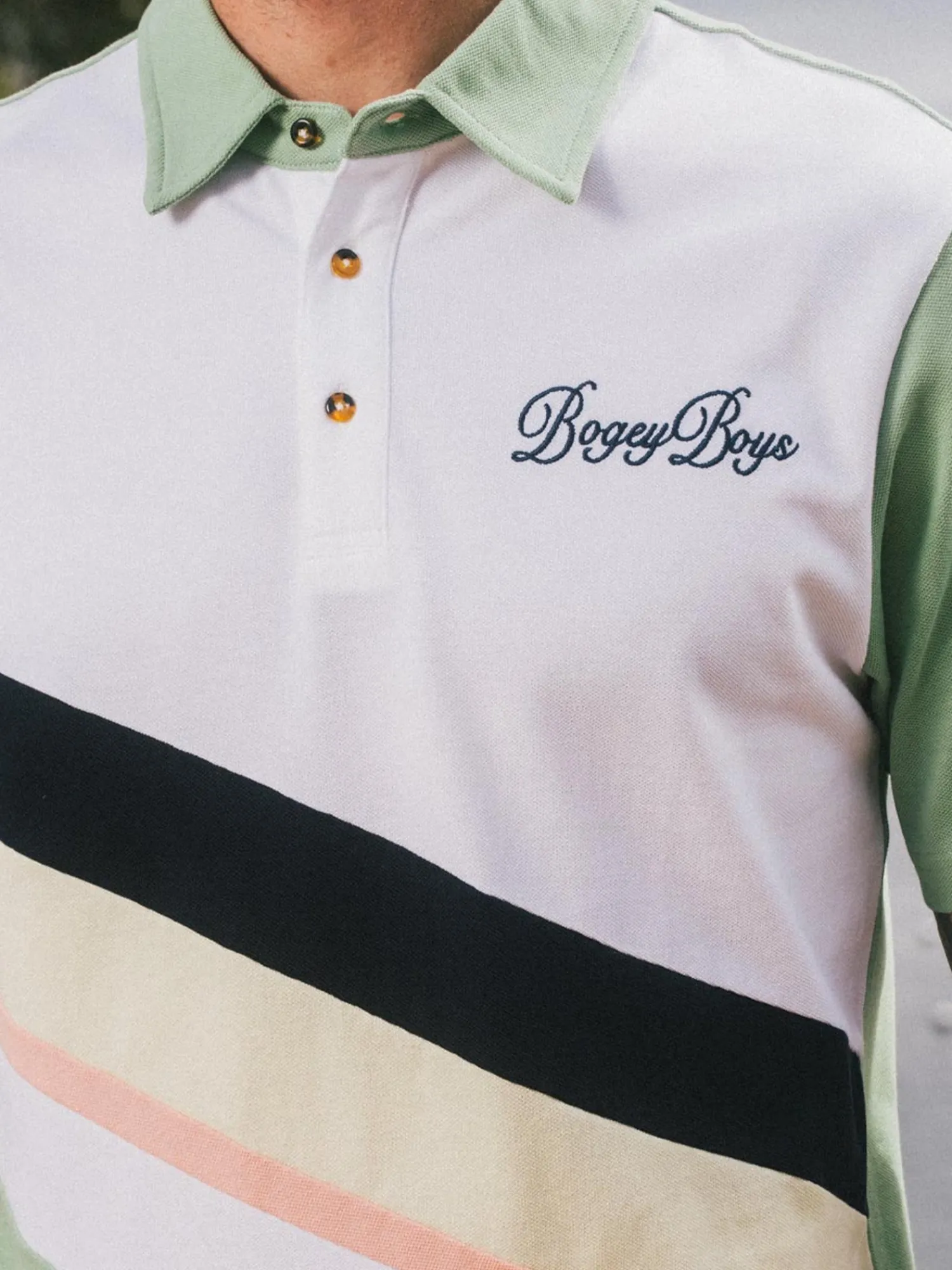 Bogey Boys Shirts|Diagonal Polo - Fair Green