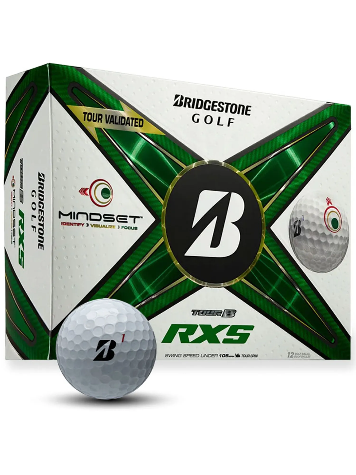 Bridgestone New Golf Balls|TOUR B RXS MindSet Golf Balls