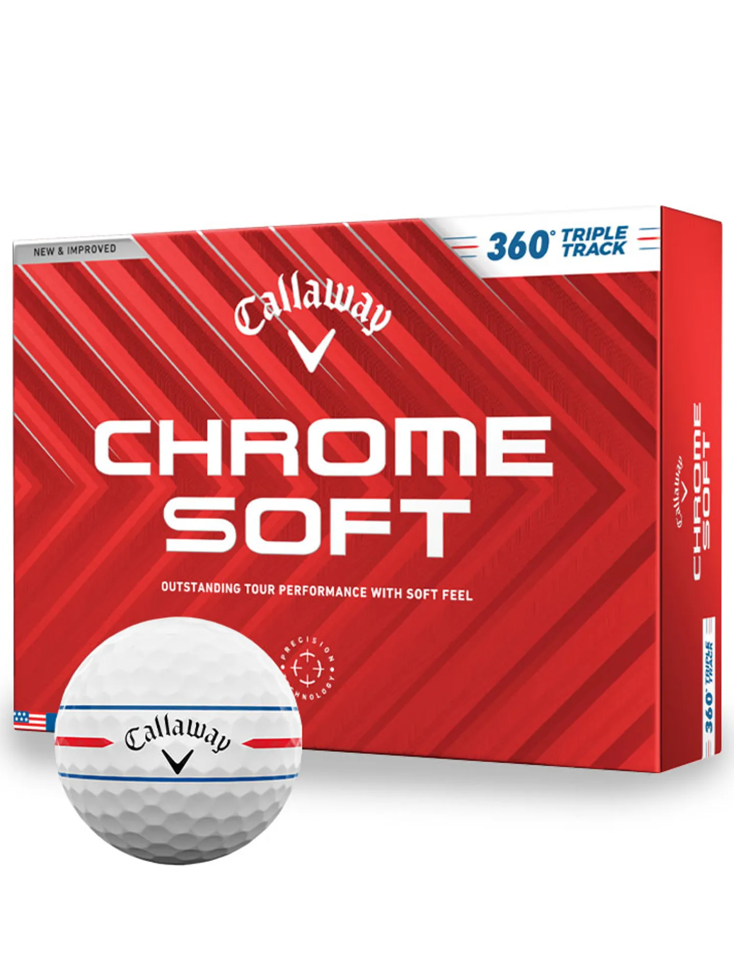 Callaway New Golf Balls|Chrome Soft 360 Triple Track 2024 Golf Balls