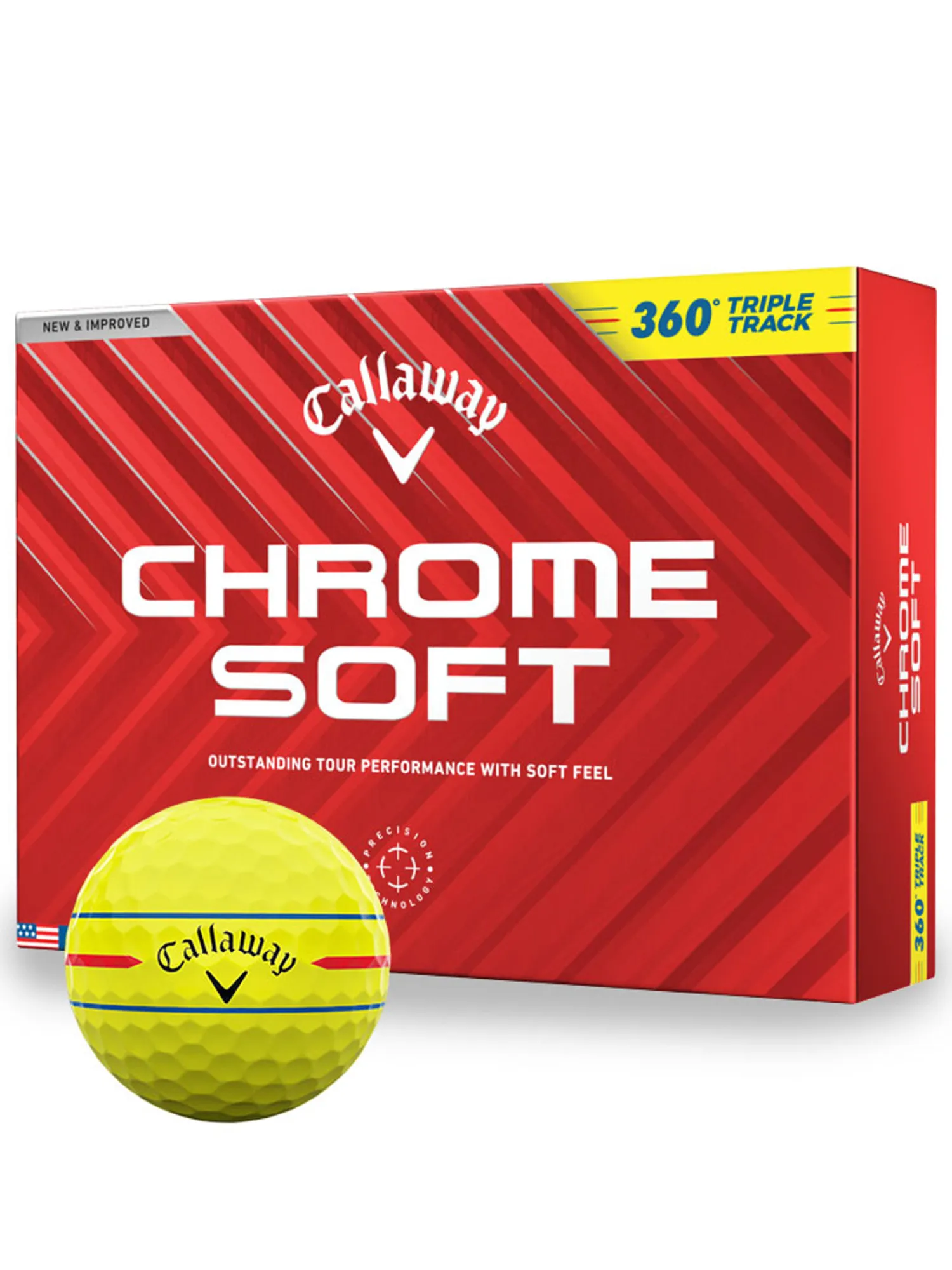 Callaway New Golf Balls|Chrome Soft 360 Triple Track 2024 Golf Balls