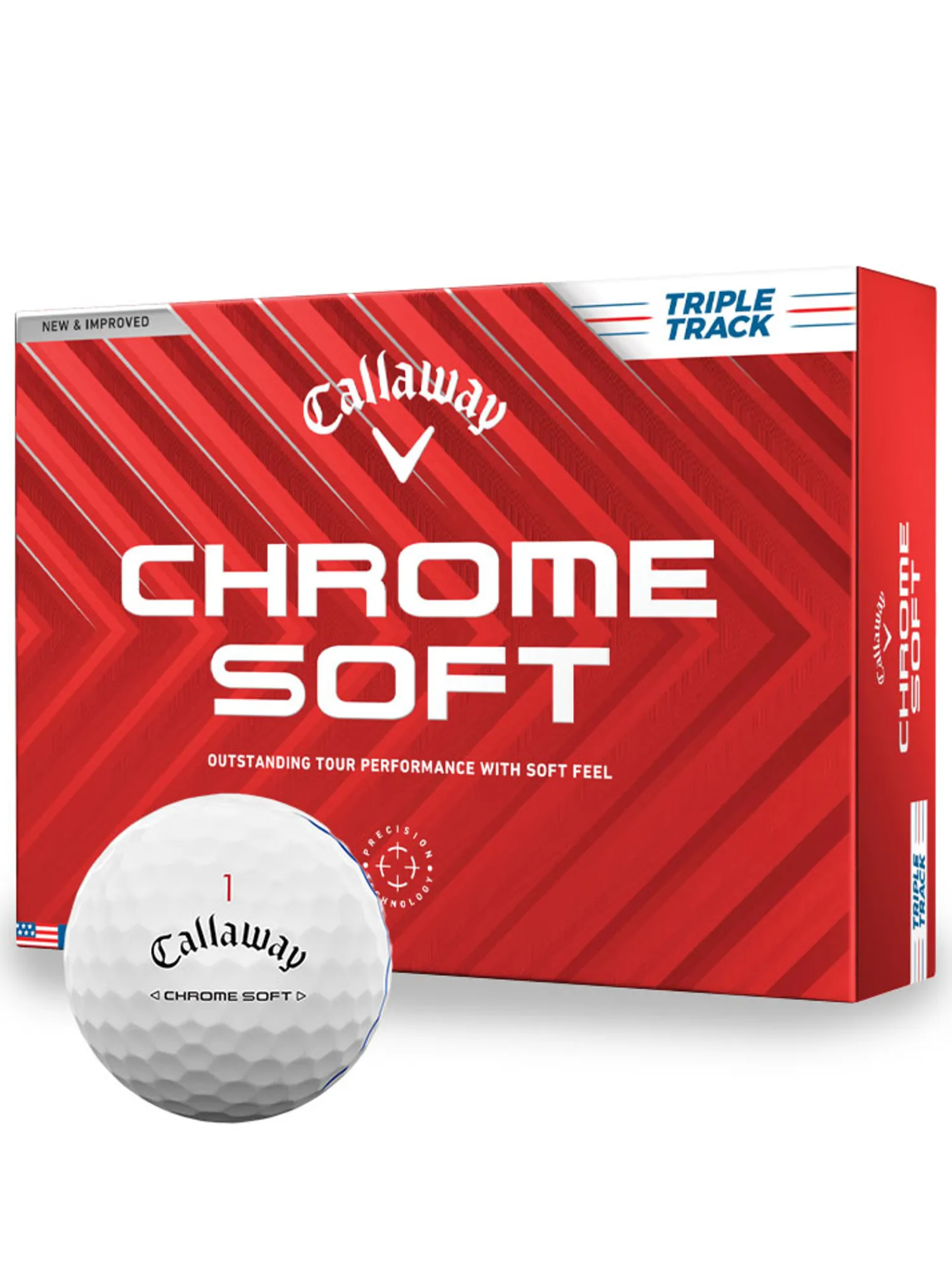 Callaway New Golf Balls|Chrome Soft Triple Track 2024 Golf Balls