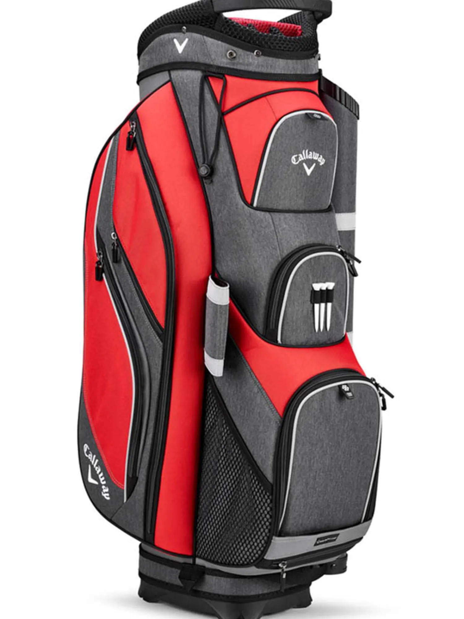 Callaway Cart Bags|Clearance Bags|Forrester 19 Cart Bag - Red/Titanium/Silver