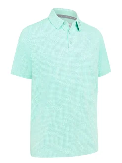 Callaway Shirts|Gingham Print Polo - Neptune Green