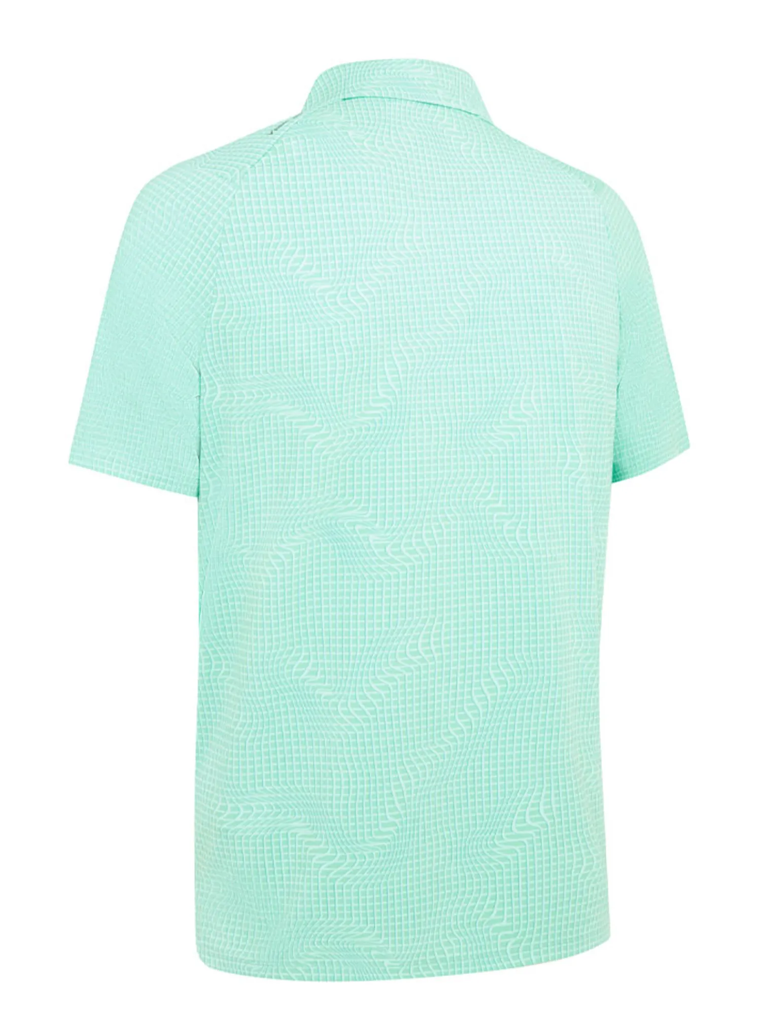 Callaway Shirts|Gingham Print Polo - Neptune Green