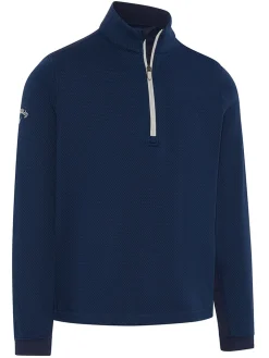 Callaway Jumpers|Hex Fleece 1/4 Zip Pullover - Peacoat
