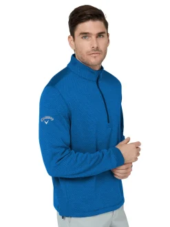 Callaway Jumpers|Hex Fleece 1/4 Zip Pullover - Galaxy Blue
