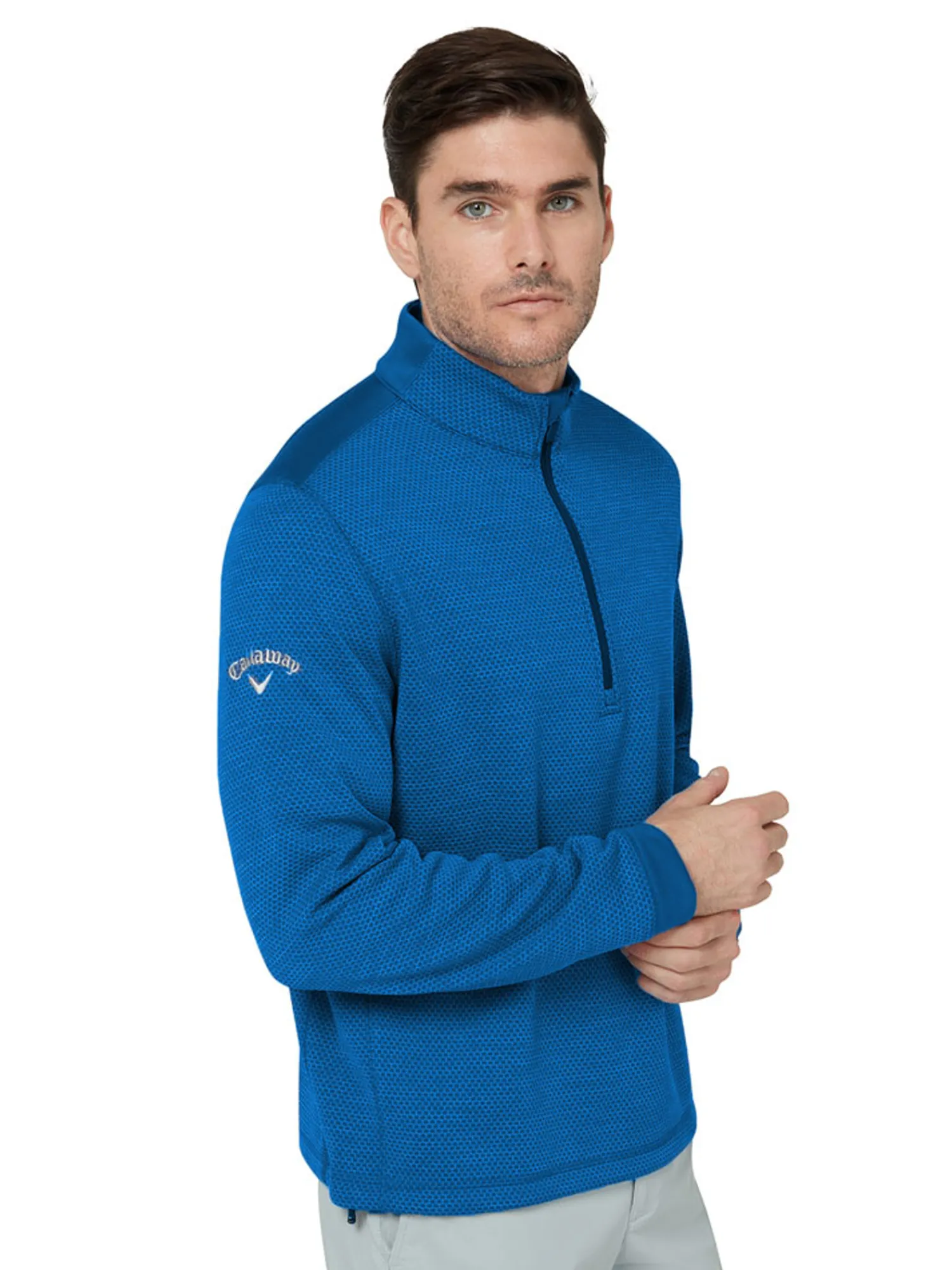 Callaway Jumpers|Hex Fleece 1/4 Zip Pullover - Galaxy Blue