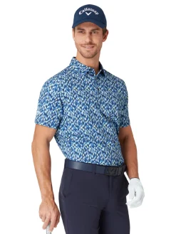 Callaway Shirts|Kaleidoscope Chev Polo - Peacoat