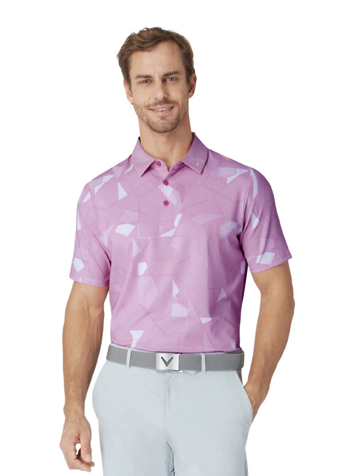 Callaway Shirts|Kick Flip Print Polo - Strawberry Pink
