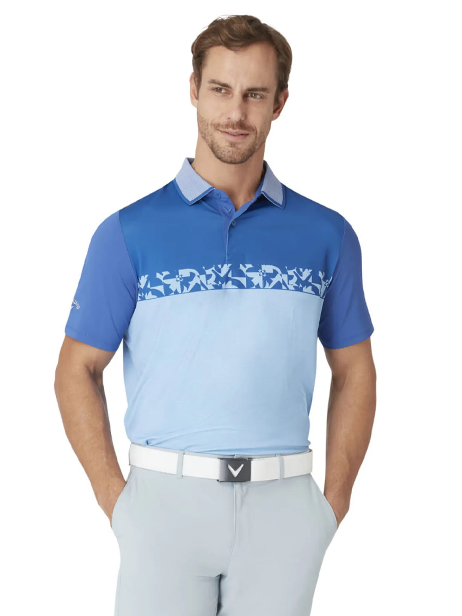 Callaway Shirts|Oxford Block Polo - Galaxy Blue