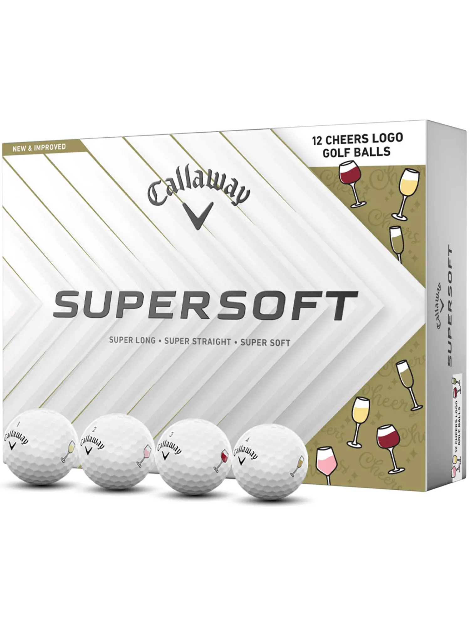 Callaway New Golf Balls|Novelty Golf Balls|Supersoft Cheers Golf Balls