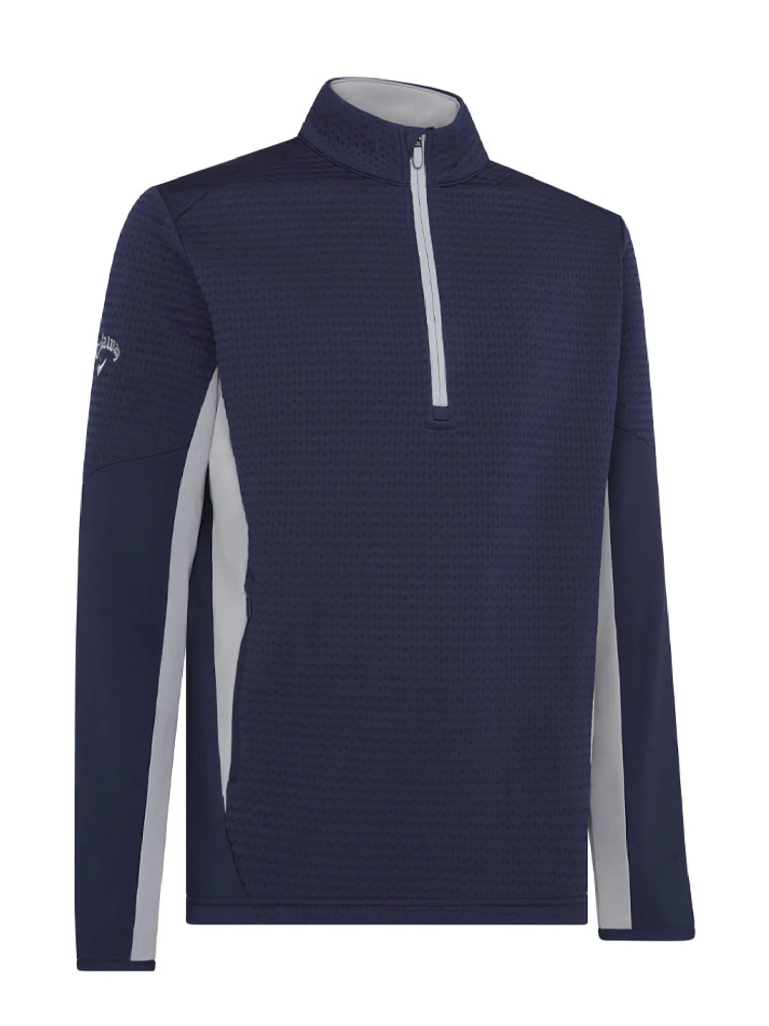 Callaway Jumpers|Textured 1/4-Zip Pullover - Peacoat