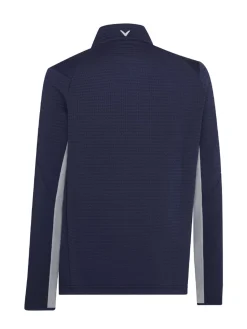 Callaway Jumpers|Textured 1/4-Zip Pullover - Peacoat