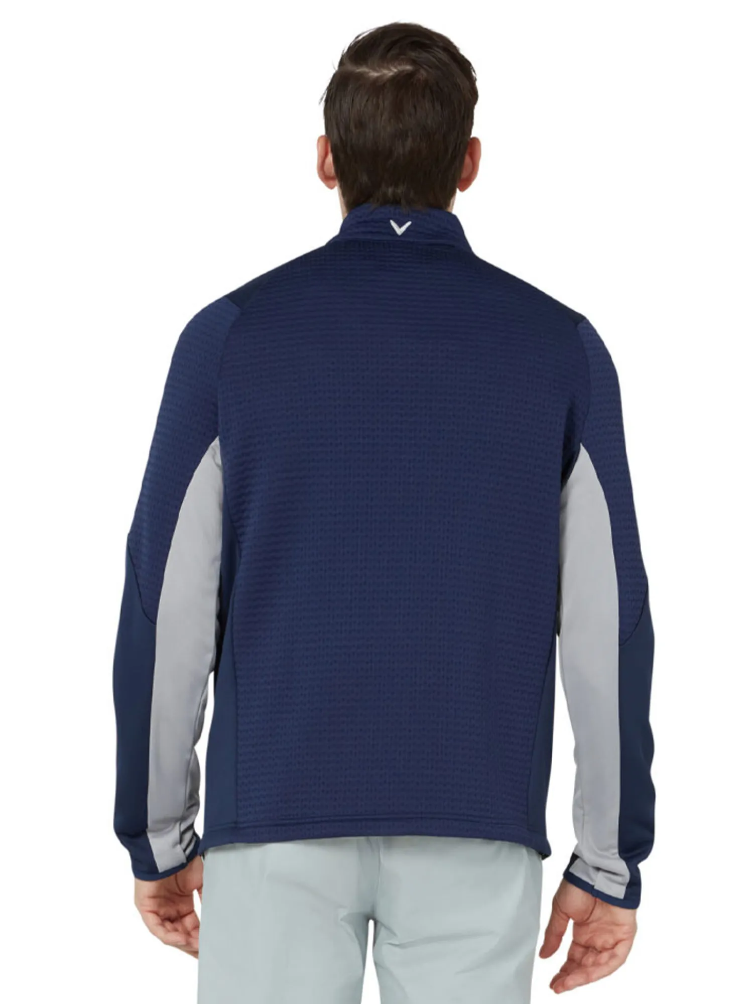 Callaway Jumpers|Textured 1/4-Zip Pullover - Peacoat