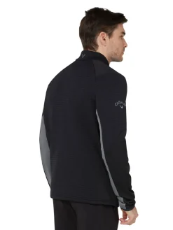 Callaway Jumpers|Textured 1/4-Zip Pullover - Caviar
