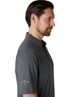 Callaway Shirts|Ventilated Classic Jacquard Golf Polo - Caviar