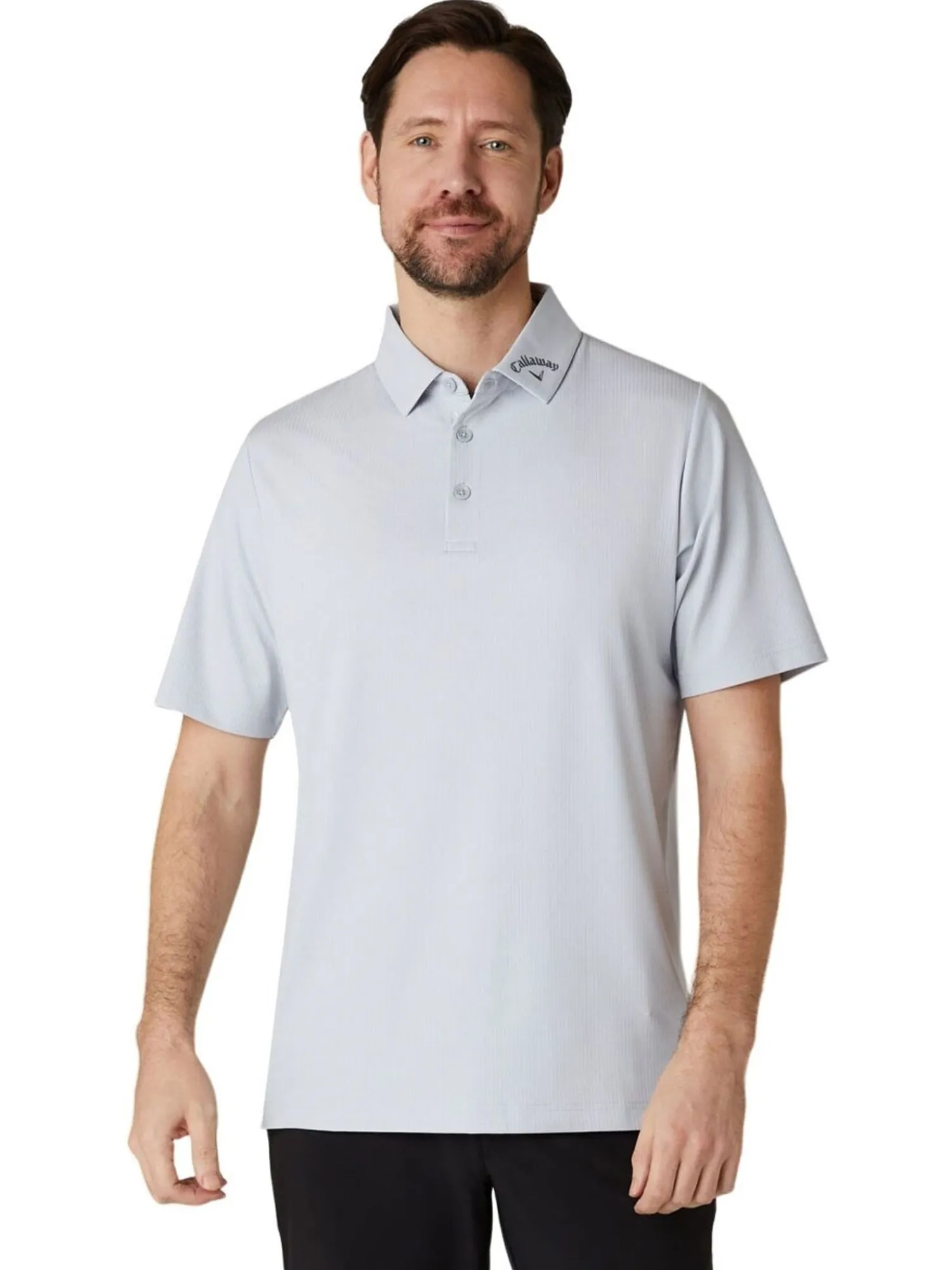 Callaway Shirts|Ventilated Classic Jacquard Golf Polo - Grey Dawn