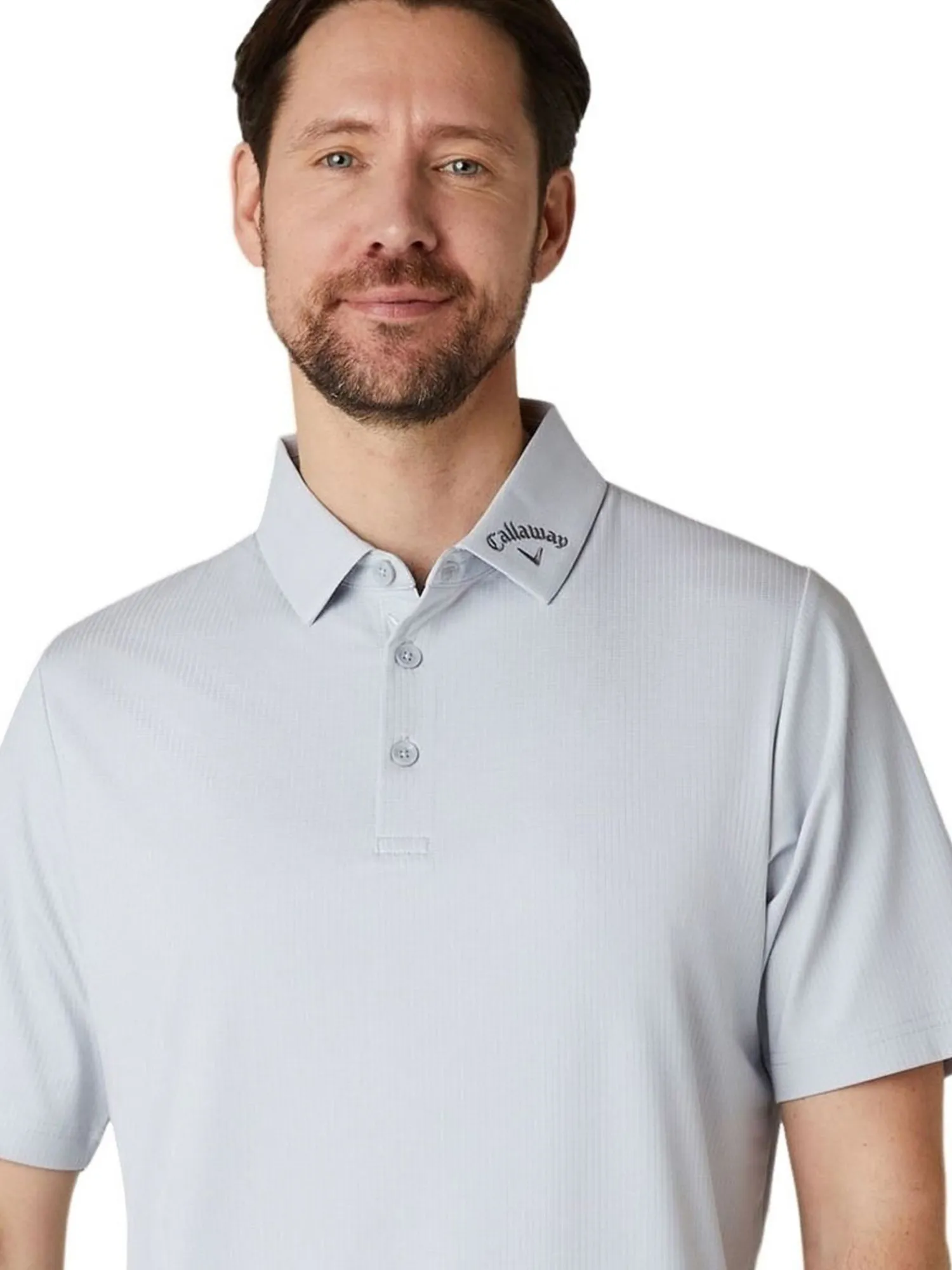 Callaway Shirts|Ventilated Classic Jacquard Golf Polo - Grey Dawn