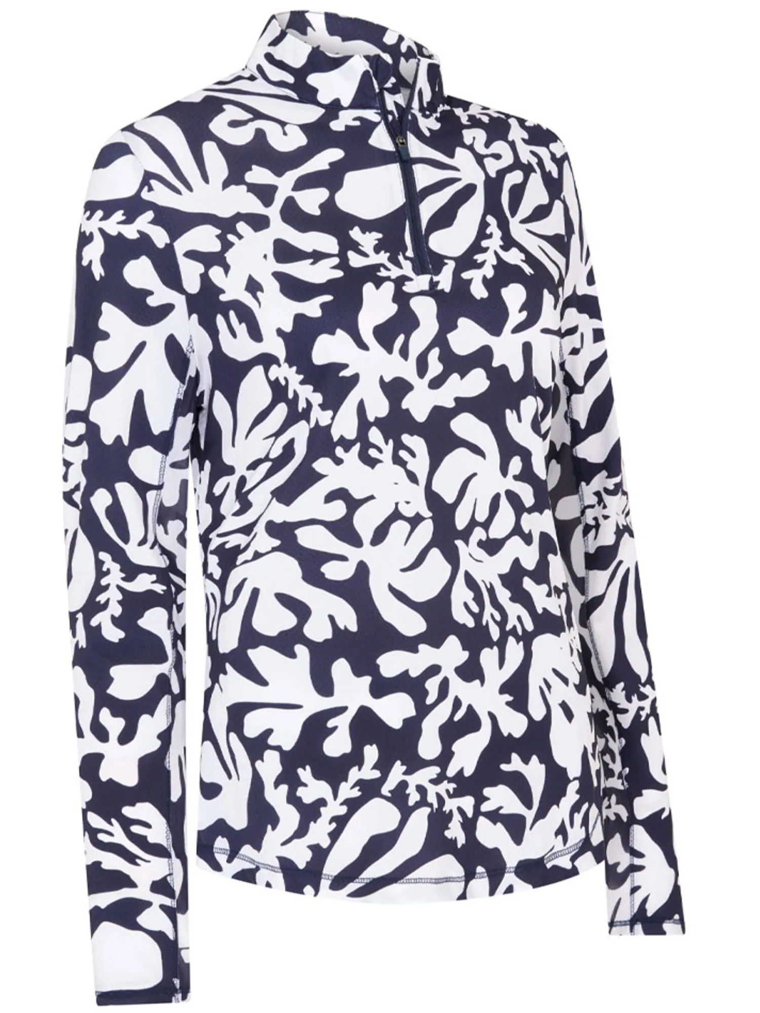 Callaway Shirts|Women's Abstract Floral Sun Protection Top - Peacoat