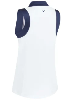 Callaway Shirts|Women's Birdie Sleeveless Polo - Brilliant White